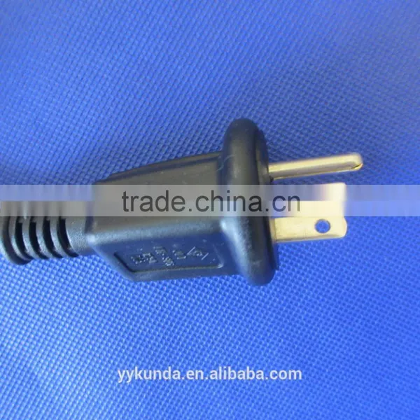 PSE Approved 3 Pin Japan ac Power Cords Plug 125V