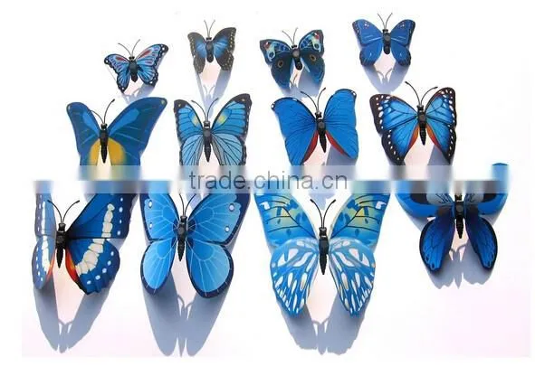 New 3D DIY 12PCS Multi-Color Butterfly Wall Sticker Home Wedding Room Art Decor photo-4