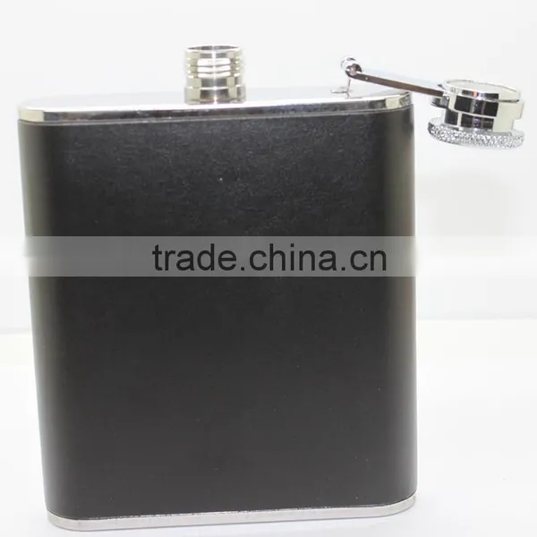 High Quality Stainless Steel 6oz Flagon Hip Flask With Cigarette Case photo-2