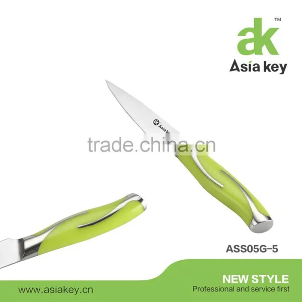 New Arrival Kitchen Knife Set,green ABS Handle,acrylic Block photo-4