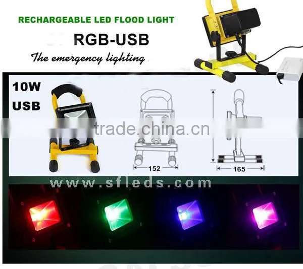 20w SMD Rechargeable Flood Light Portable Hi Power White LED Work Light Flood Light USB Outdoor IP65 photo-3