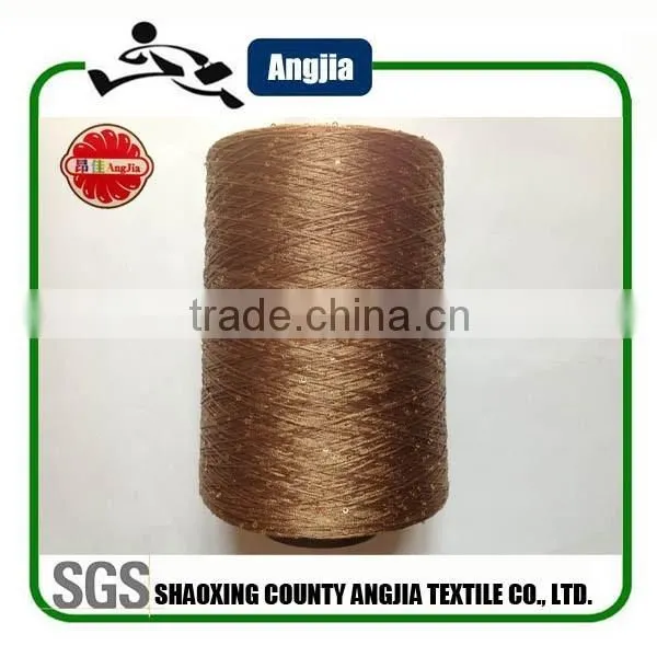 2MM Golden Polyester Sequin Yarn / Paillette Yarn photo-4