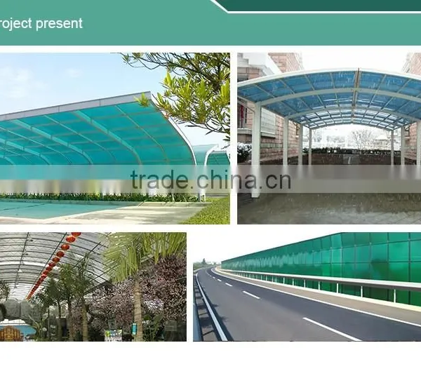 Lake Blue Polycarbonate Hollow Sheet for Plant Balcony Greening photo-2