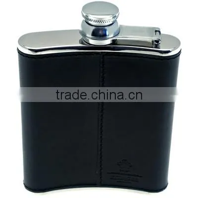 Stainless Steel Hip Flask Set With Leather photo-4