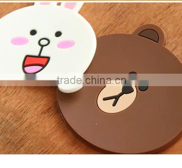 Kitchen Accessories Cute Anime Silicone Coffee Placemat Cartoon Drink Coaster Cup Mat photo-2