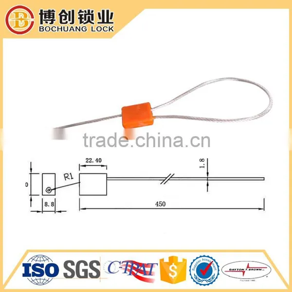Metal Lock Head Gavanized Wire Cable Seal With 1.8mm Diameter photo-4
