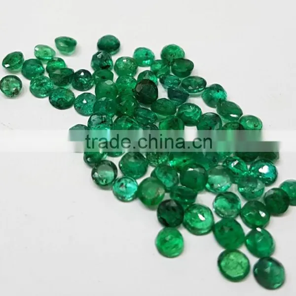 5mm Natural Loose Dark Green Brazil Emerald Round Transparent photo-4