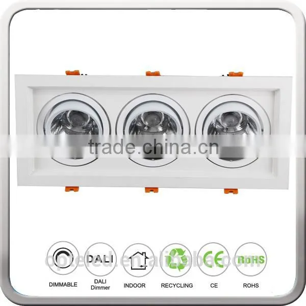2*30W LED Downlight 3X30W LED Dow Light Grille Recessed Ceiling Mounted photo-2