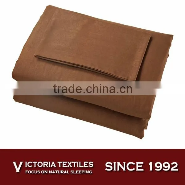 Hot Sale!!!! Chocolate Color Solid Color Bedding Sheets Set Queen and King Bed Fitted Sets photo-2