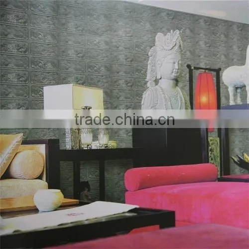 Dragon Carve Tile Vinyl/pvc Home / Hotel / Restaurant Wallpaper photo-3