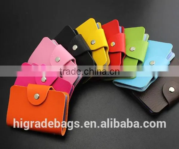 Faux Leather Card Holder Bags Leather 24 Credit Card photo-4