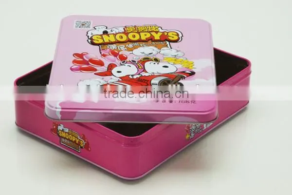 Snoopy Cartoon Candy Chocolate Gift Tin Metal Box for Kids photo-5