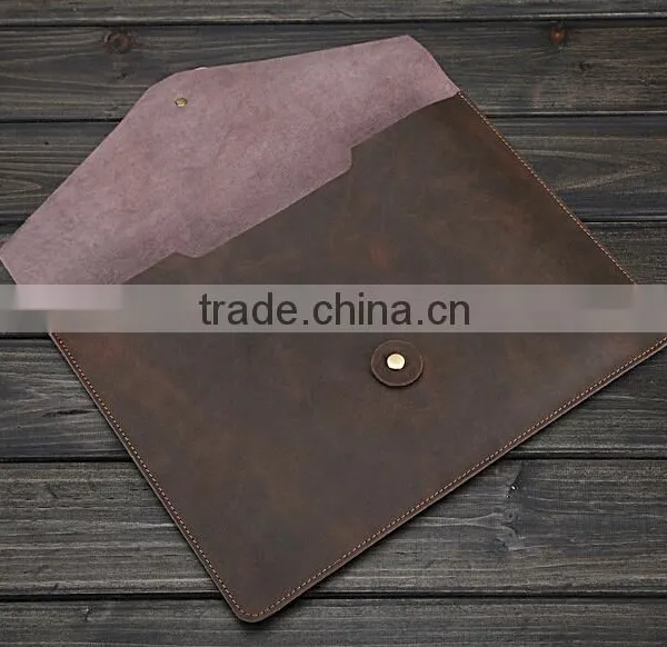 BOSHIHO Durable Real Leather Business Briefcase and Portable File Case photo-5