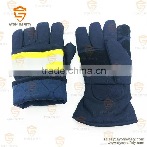 Fireman Protective Firefighting Gloves With Elastic Cord on the Wrist-Ayonsafety