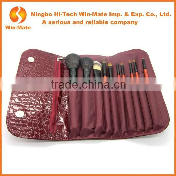 Hot Purple 10 Pcs Make Up Tools for Makeup Brushes With Bag photo-2