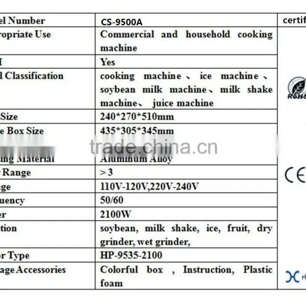 As Seen On TV 2015 Zhongshan HAIPAN Electrical Appliance Orange Juice Blender Commercial photo-6