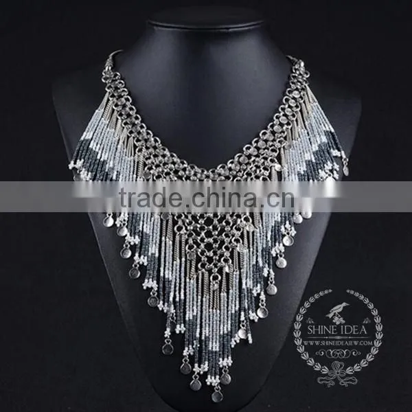 High Quality Vintage Rhinestone Chunky Statement Necklace Tin Alloy Fashion Women Pendant Necklace 6390079 photo-4