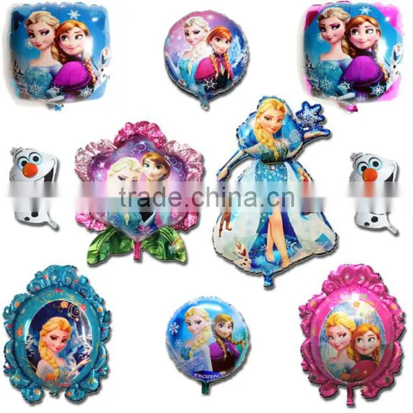 2015 Promotion Cartoon Animals Helium Balloon,16 Inches Printed Balloon, Christmas Day Snowball Frozen Balloon photo-2