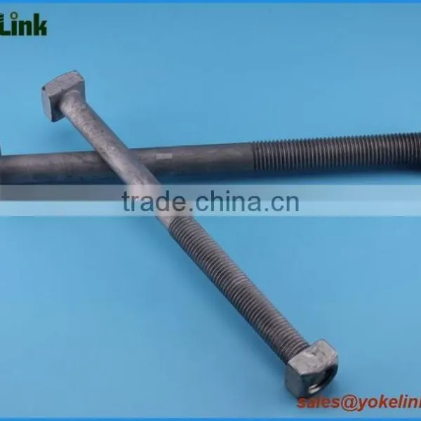 ANSI/IEEE Std C135.1 Carbon Steel Hot Dip Galvanized Square Bolts With Nut photo-4