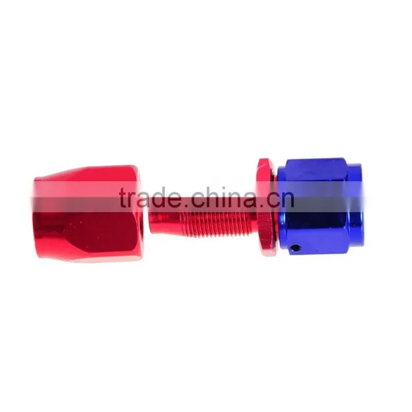 Red AN8 AN-8 8 AN Straight Push Lock Swivel Fitting Hose End Oil Fuel Adaptor photo-2