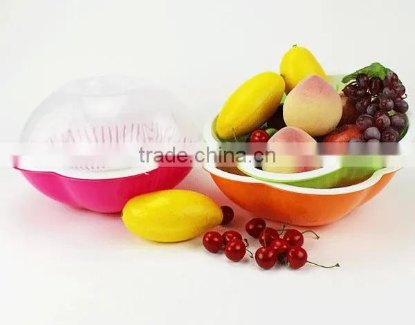 Certification Passed Plastic Fruit Basket Strainer With Net Cover photo-2