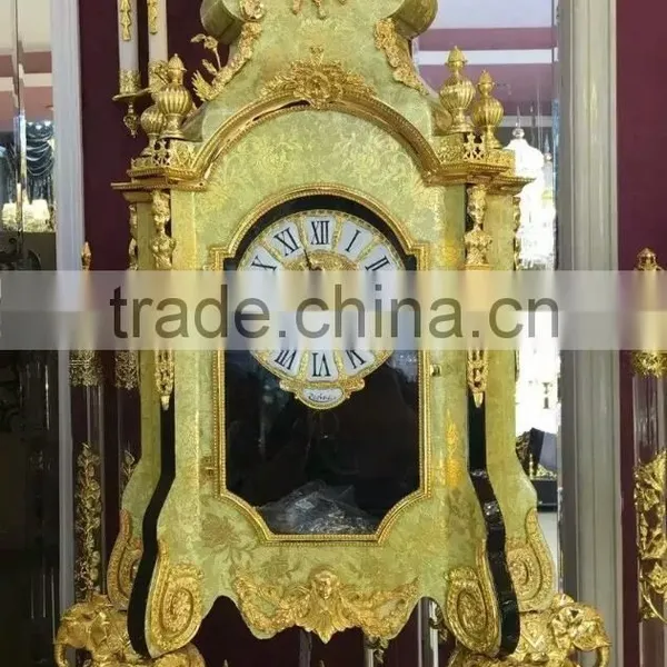 Home Luxury Decoration Antique 24K Gold Plated Wall Clock, Royal Eagle Hanging Wall Clock, Made of Copper photo-4