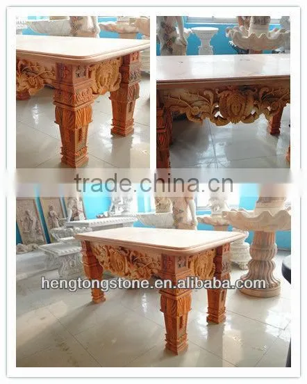 Best Quality Marble Table With Flower Design photo-2