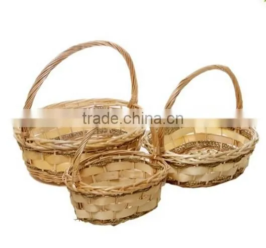 Willow Material Cheap Wooden Wicker Fruit Basket photo-3