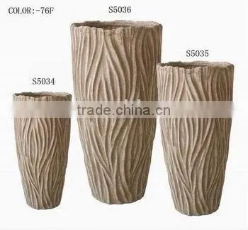 Fiberglass Flower Pot Waved Designer Finish Flower Planter Pot