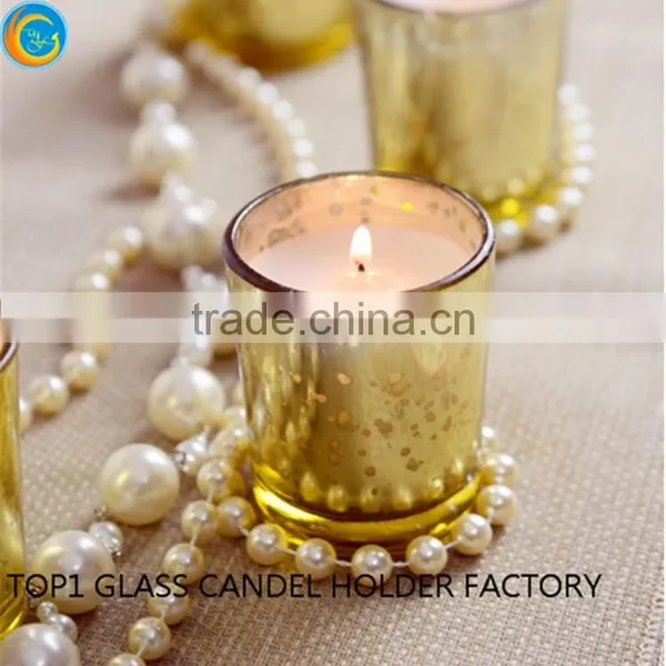 Red Glass Votive Holders Small Rose Gold Votive photo-6