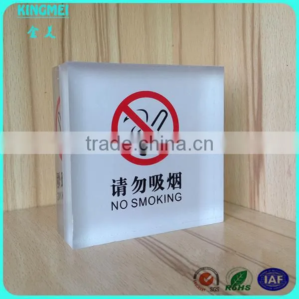 Hotel Tabletop no Smoking Signs With Crystal Indicative,sign Holder Custom photo-6