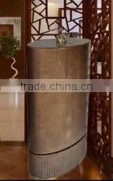 Small Ball Shape Fiber Glass Water Fountain With Rattan Base photo-2