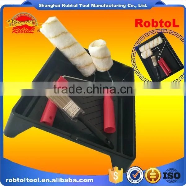 4 in 1 Set 9" Wall Paint Roller Brush Sleeve Wall Decor Decorative Art Tool photo-6