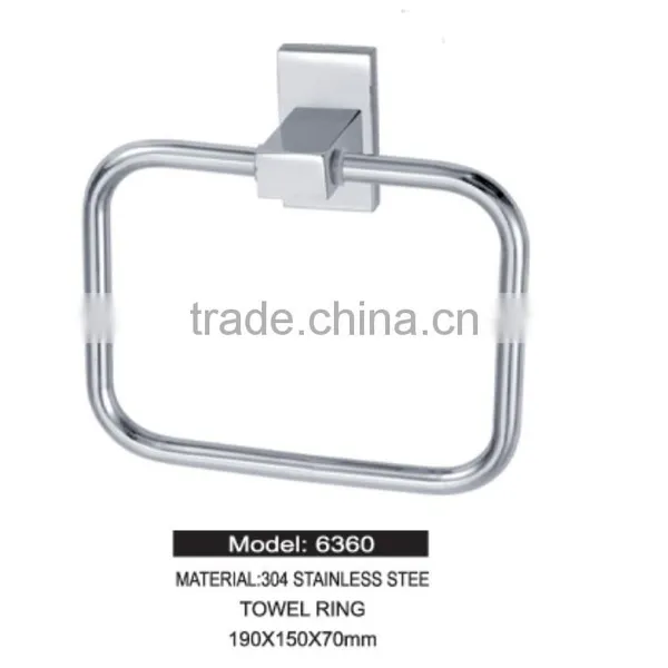 2016 The Hottest Wholesale Price Storage Bath Hardware Factory Supply Stainless Steel Towel Ring Square photo-2
