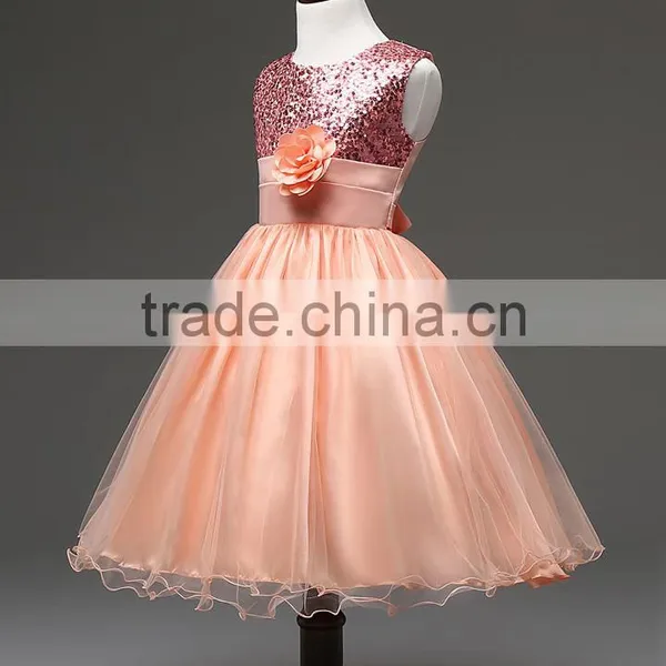 3-12yrs Summer Christmas Cute Flower Girls Dress Sequined Mesh Girl Clothing Sleeveless Princess Dresses Girl Costume Kids Girls photo-3