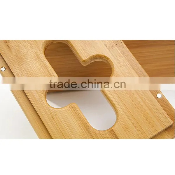 Aonong High Quality Bamboo Tissue Box/desk Organizer for Smartphones & Tablets photo-5