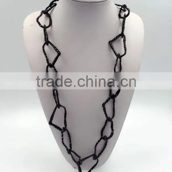 Fashion Big Brand ZA Irregular Alloy Circle Long Chain Sweater Necklace photo-3