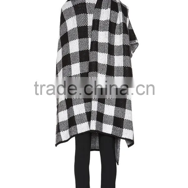 Ladies Knitted Ponchos Patterns,Lady Wool Ponchos Capes photo-5