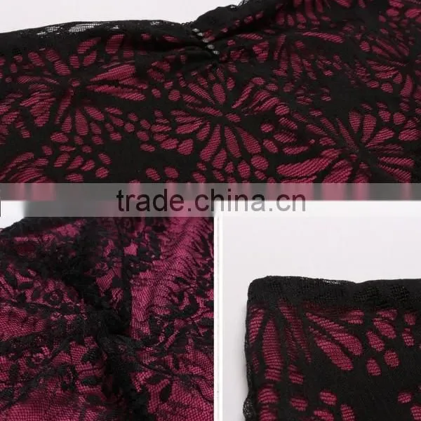 2015 Fashion Lace Cotton Middle Waist Sexy Thong photo-3