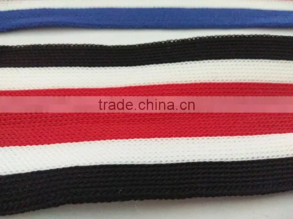 Hot Sale Three Colors Strip Ribbon Colorful Knitted Nylon Band photo-3