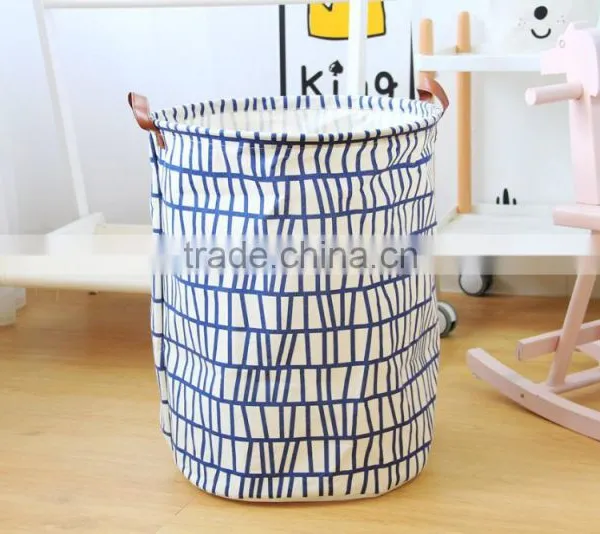 Children Storage Bag Laundry Organizer Bag Leather Handles for Kids Dirty Clothes photo-6