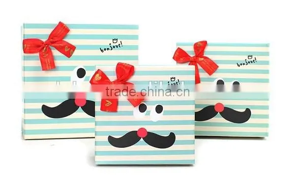 New Fashion Unique Moustache Beard Lovely Paper Gift Box Case Favor Present Set Boxes Gift Wrap photo-3