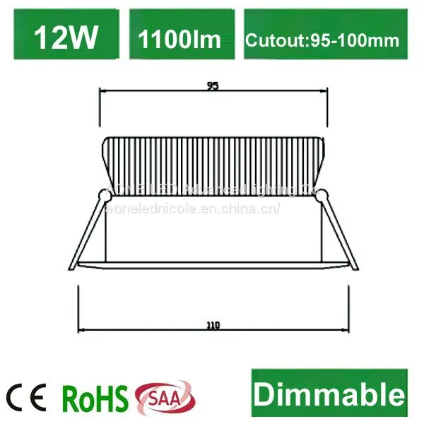 Downlights Fixture Item Type and CE,FCC,UL,RoHS Certification 12w Led Downlight no Dimmable Taiwan Epistar photo-2