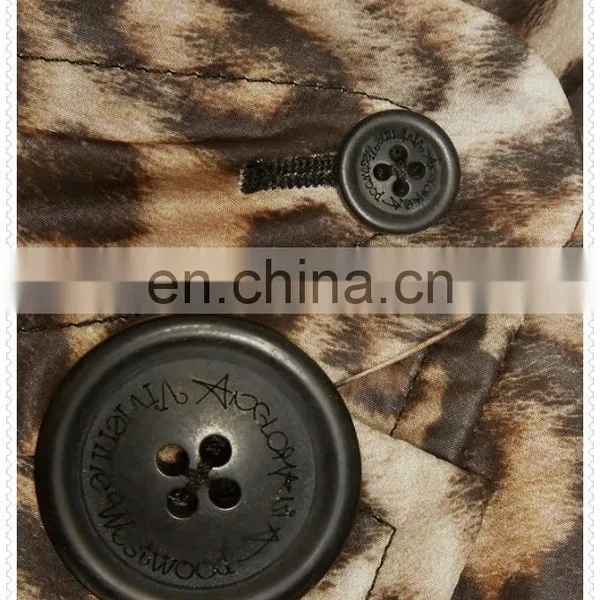 Noble Fashion Women Double-breasted Animal Print Feminine Winter Coat photo-5
