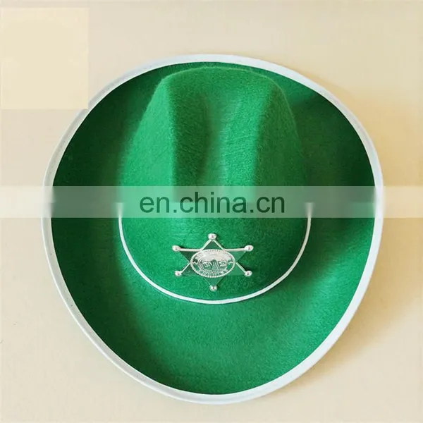 Adult Green Party Cowboy Man Felt Hat photo-3