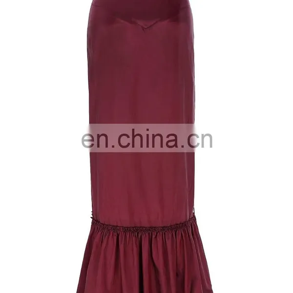 Belle Poque Women's Vintage Retro Gothic Victorian Style N/T Taffeta Ruched Long Wine Skirt BP000208-2 photo-2