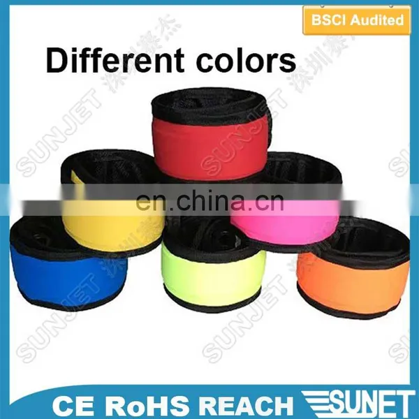 New Products 2017 Safe Running High Reflective Light LED Slap Bracelets Arm Band photo-6