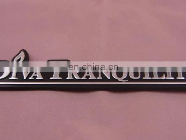 Customized Embossed Plastic ABS Logo With Sponge Glue photo-3