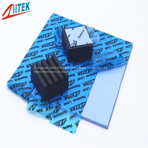 4mm Thickness Blue Color High Conductivity Silicone Thermal Gap Filler Pads photo-2
