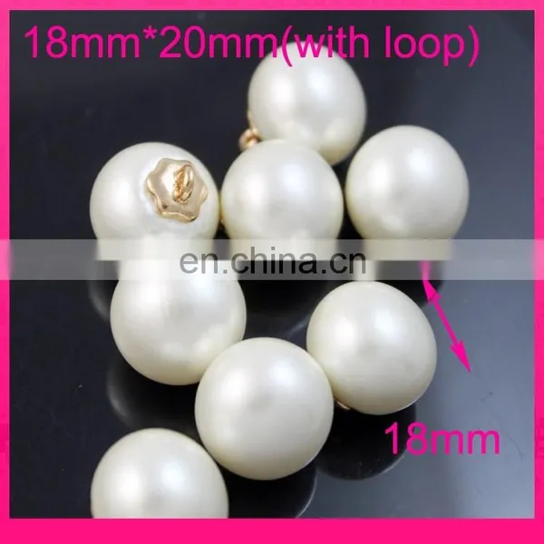 High Quality Wholesale no Scratched Decorative Pearl Button for Clothing photo-2